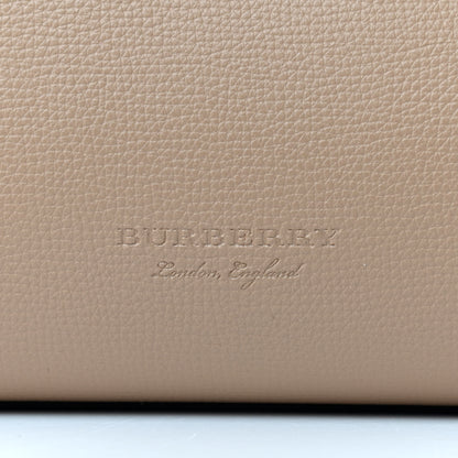 Burberry Grainy Calfskin Haymarket Check Medium Reversible Tote Camel 10 of 15