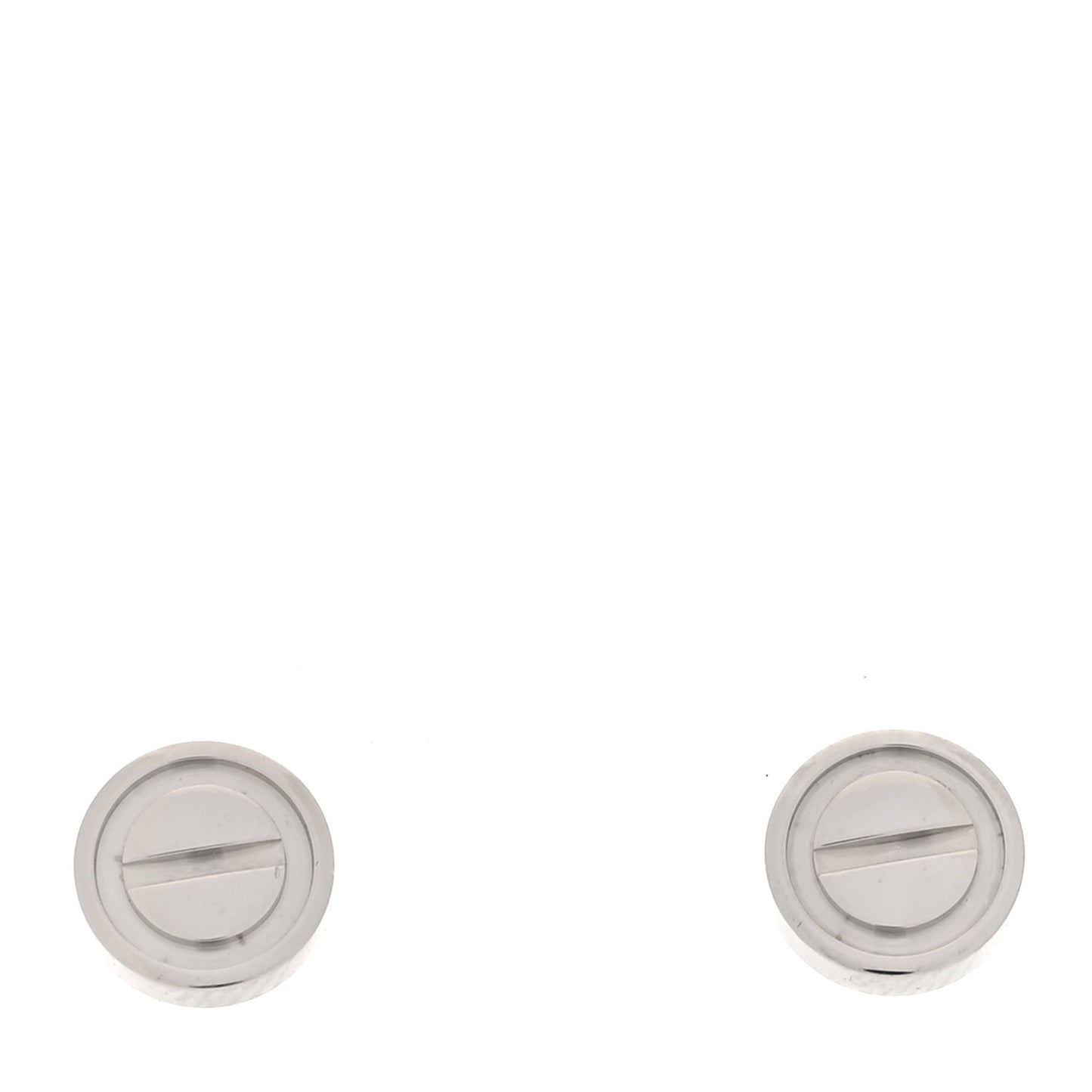 18K White Gold LOVE Earrings