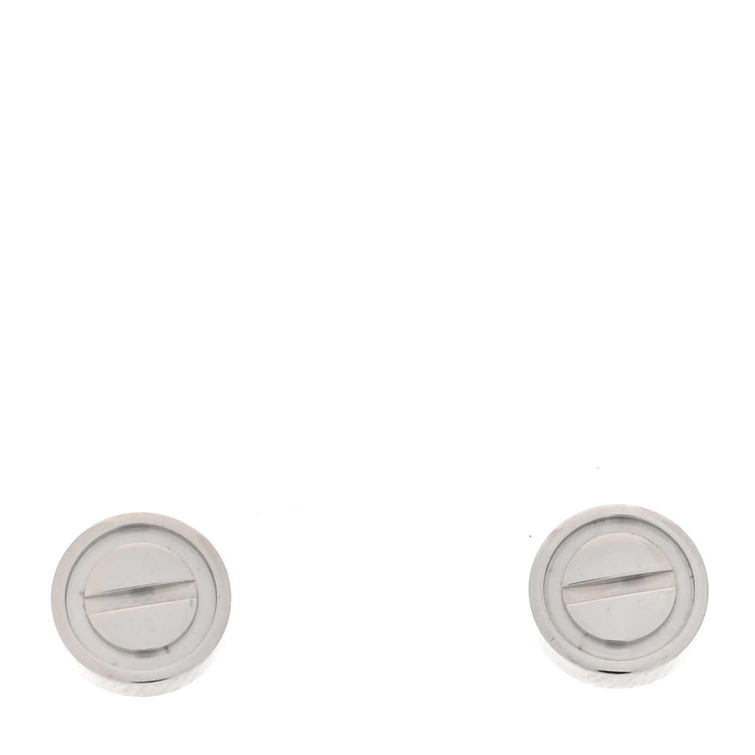 Cartier 18K White Gold LOVE Earrings 1 of 5