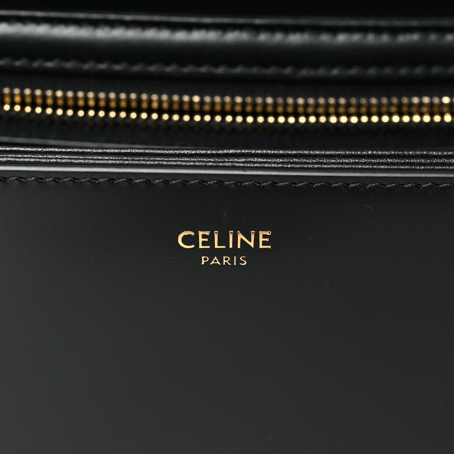 Celine Shiny Calfskin Teen Triomphe Black 6 of 10