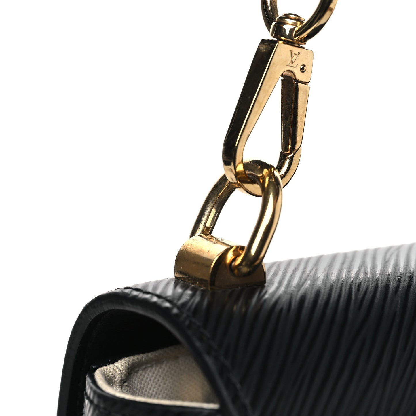 Epi Twist Top Handle Shoulder Bag MM Black