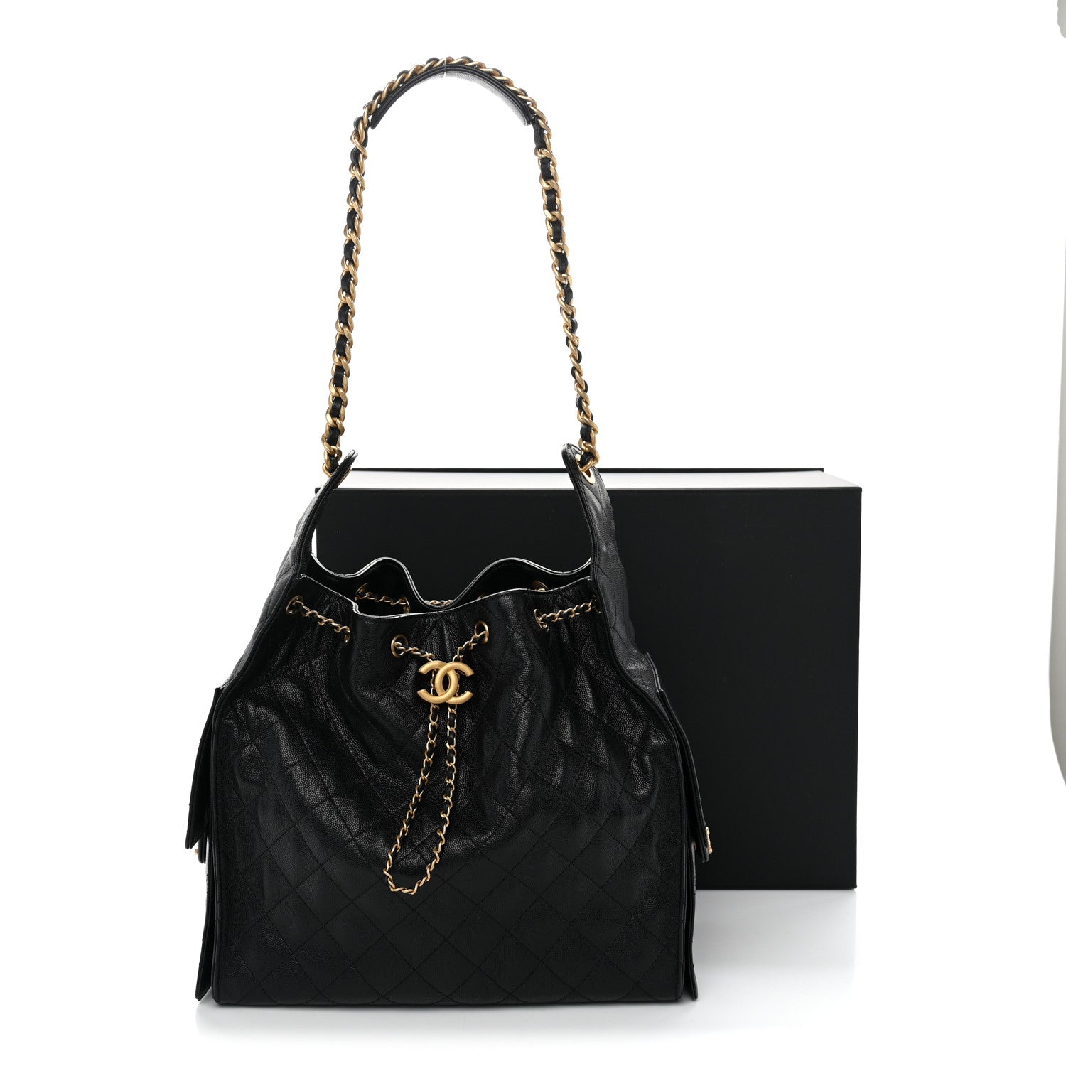Chanel Caviar Quilted Medium Chanel 25 Handbag Black 10 of 10