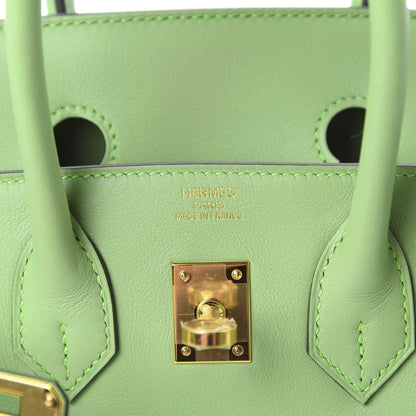 Hermes Swift Birkin 25 Vert Criquet 10 of 12