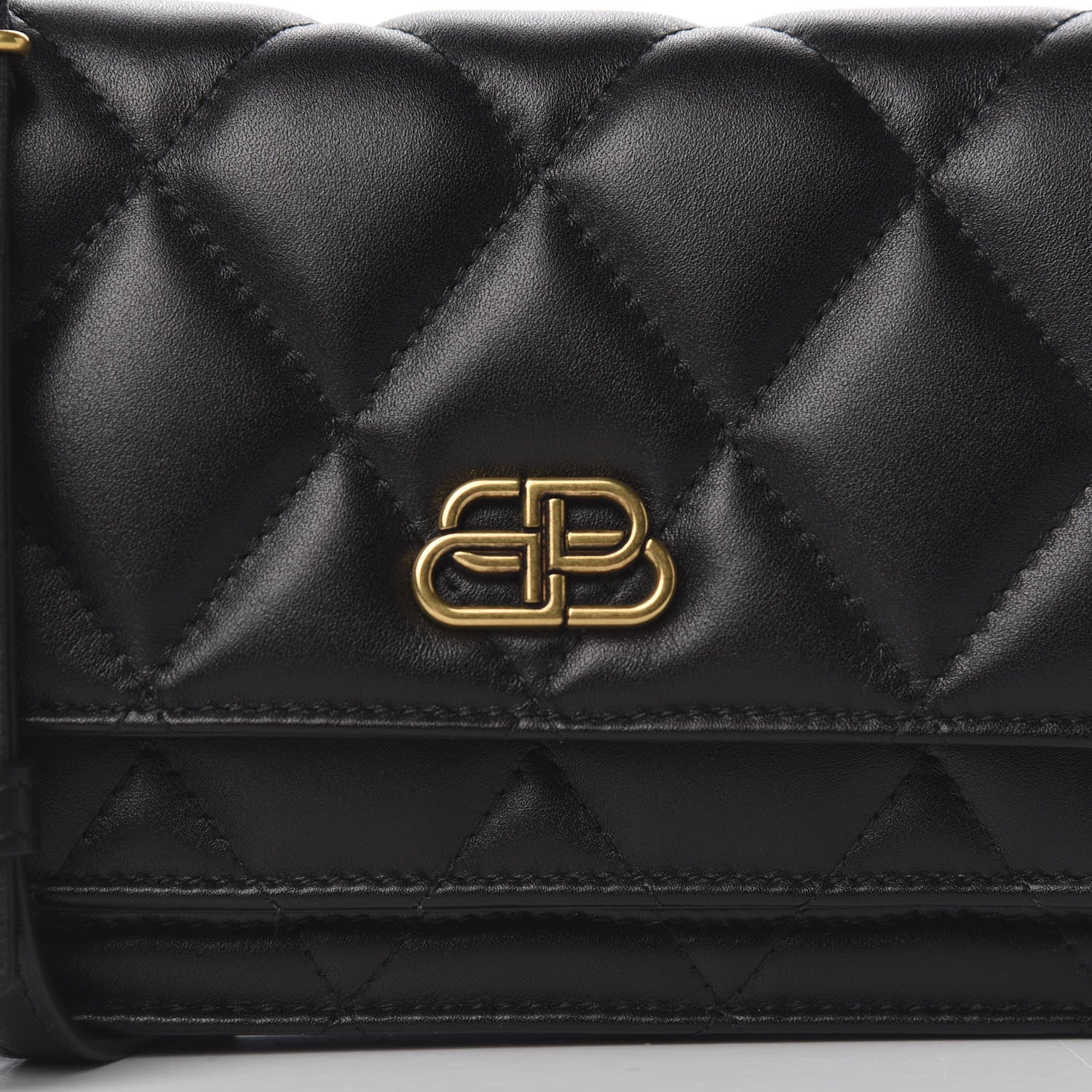 Balenciaga Nappa Calfskin Quilted XS Sharp Belt Bag Black 8 of 8