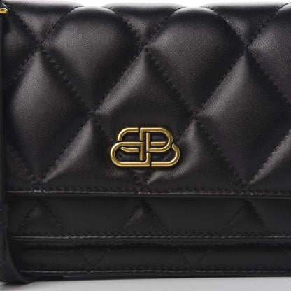 Balenciaga Nappa Calfskin Quilted XS Sharp Belt Bag Black 8 of 8