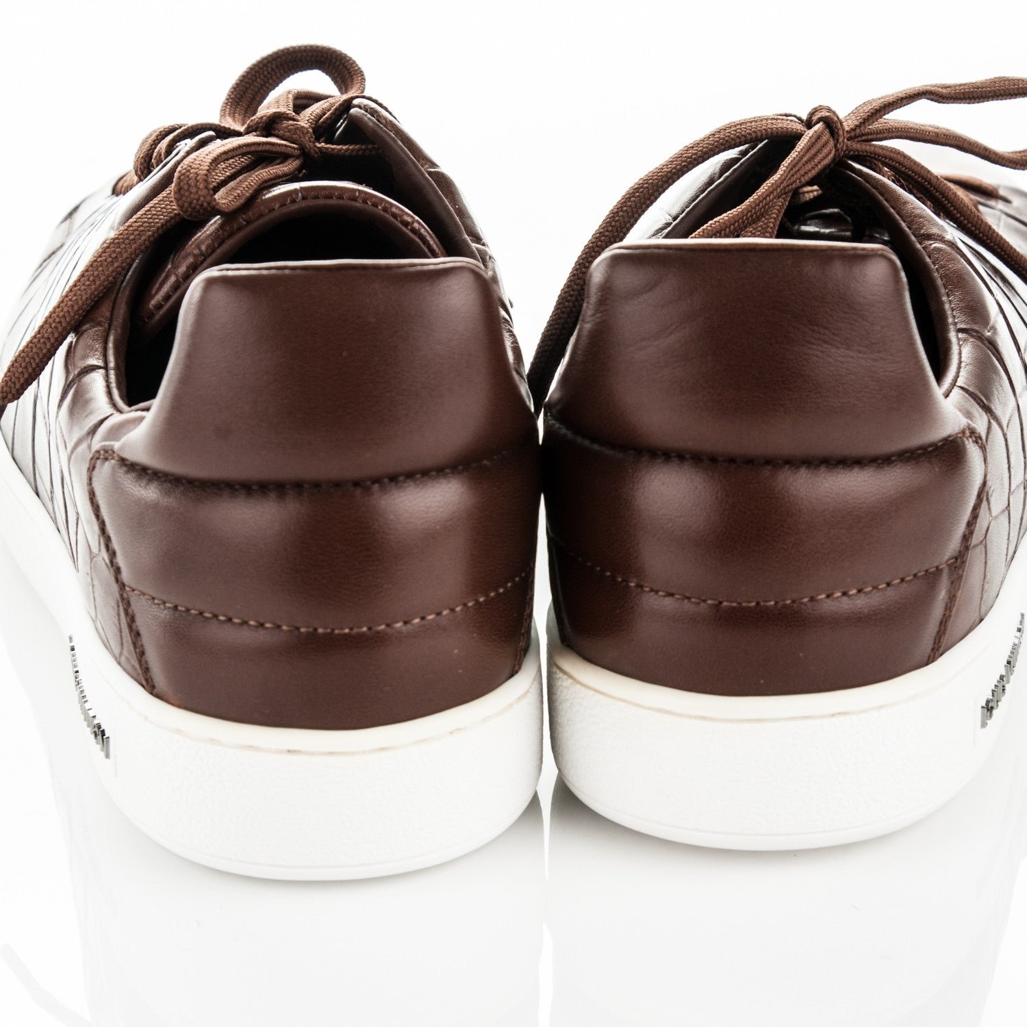 Louis Vuitton Calfskin Crocodile Embossed Frontrow Sneakers 7.5 Brown 8 of 8