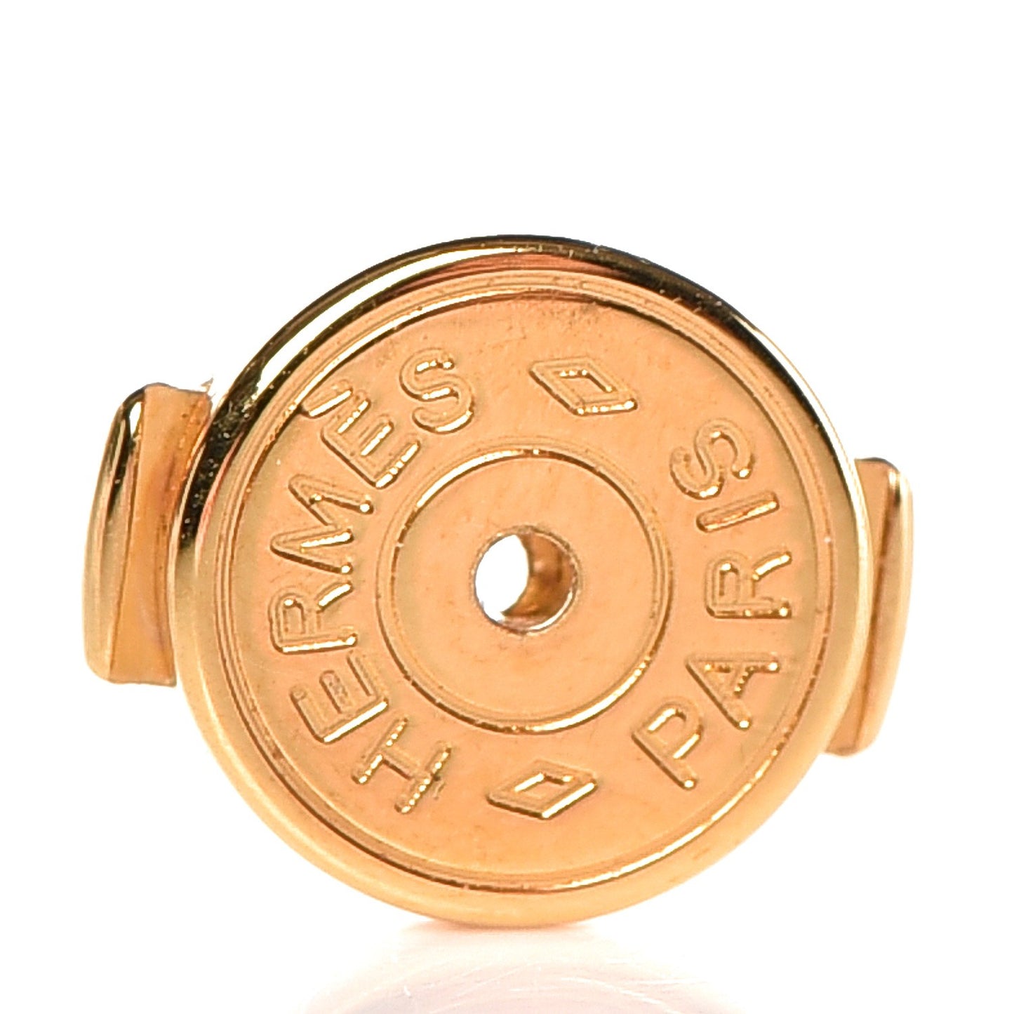 Gold Lacquered Cage d'H Earrings Framboise