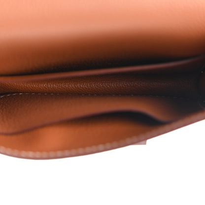Hermes Evercolor Constance Slim Wallet Gold 6 of 9