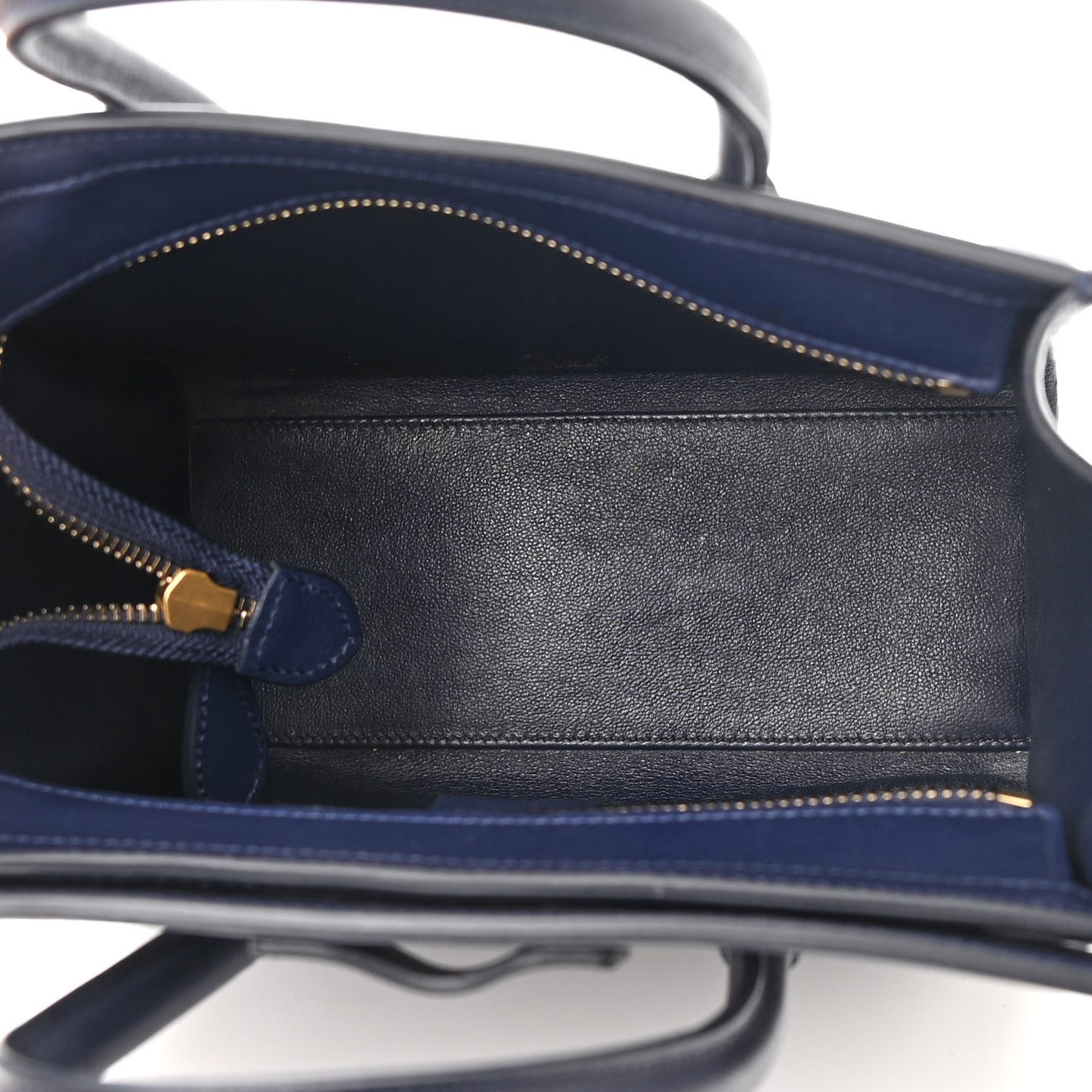Smooth Calfskin Nano Luggage Navy Blue