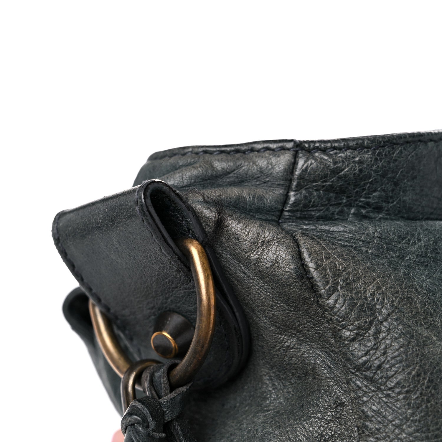 Balenciaga Agneau Classic Hardware Folk Messenger Anthracite 12 of 15