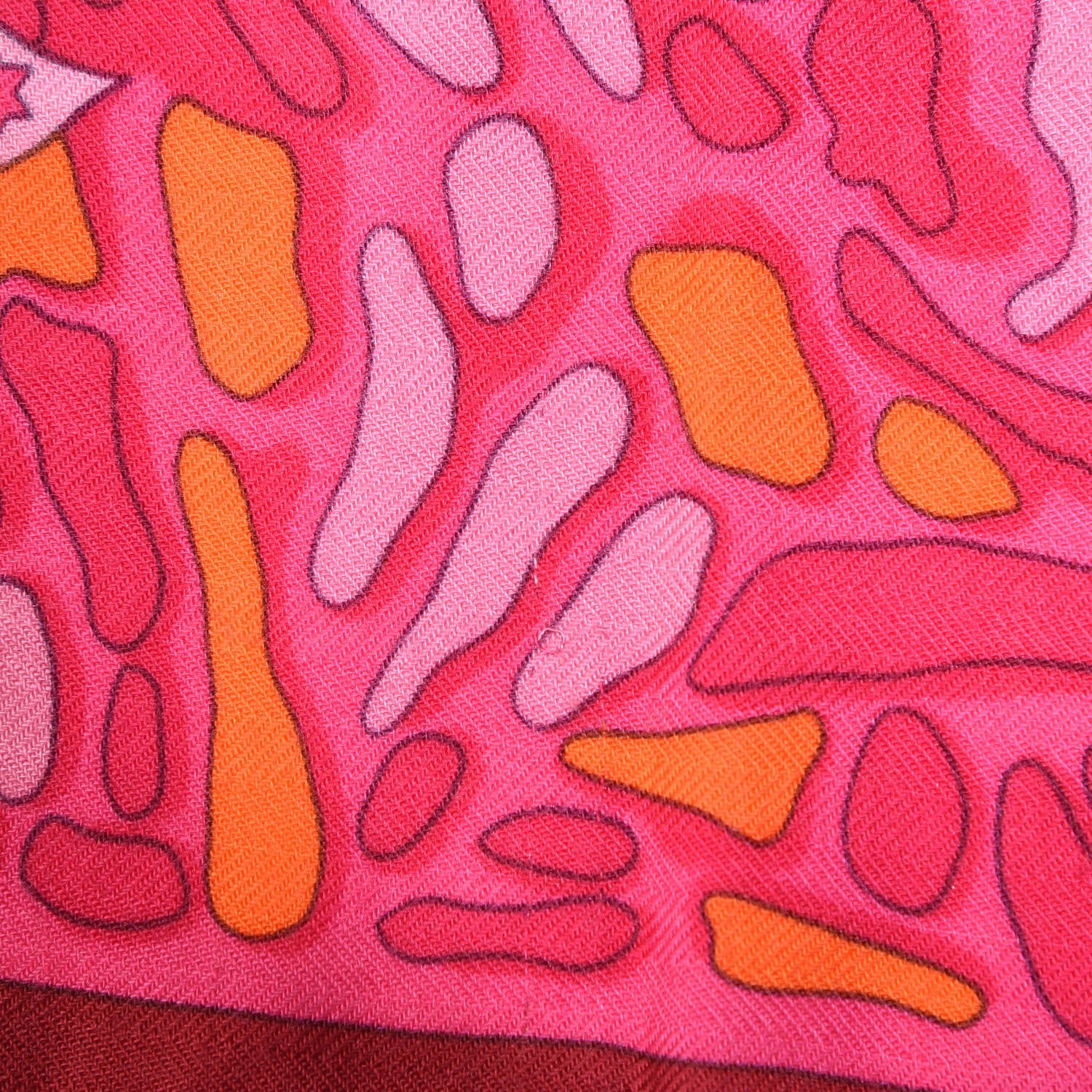 Hermes Cashmere Silk La Legende Du Poisson Shawl 140 Corail 8 of 8