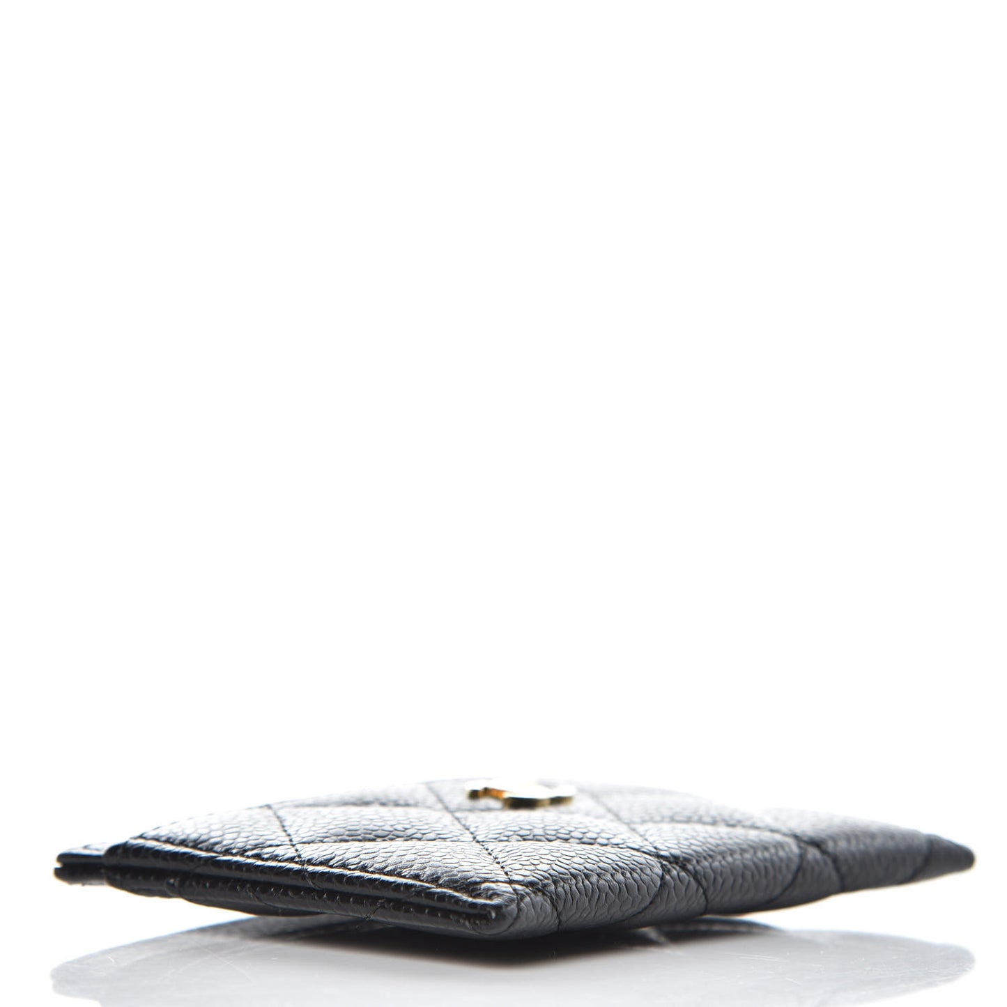 Caviar Quilted Card Holder Black