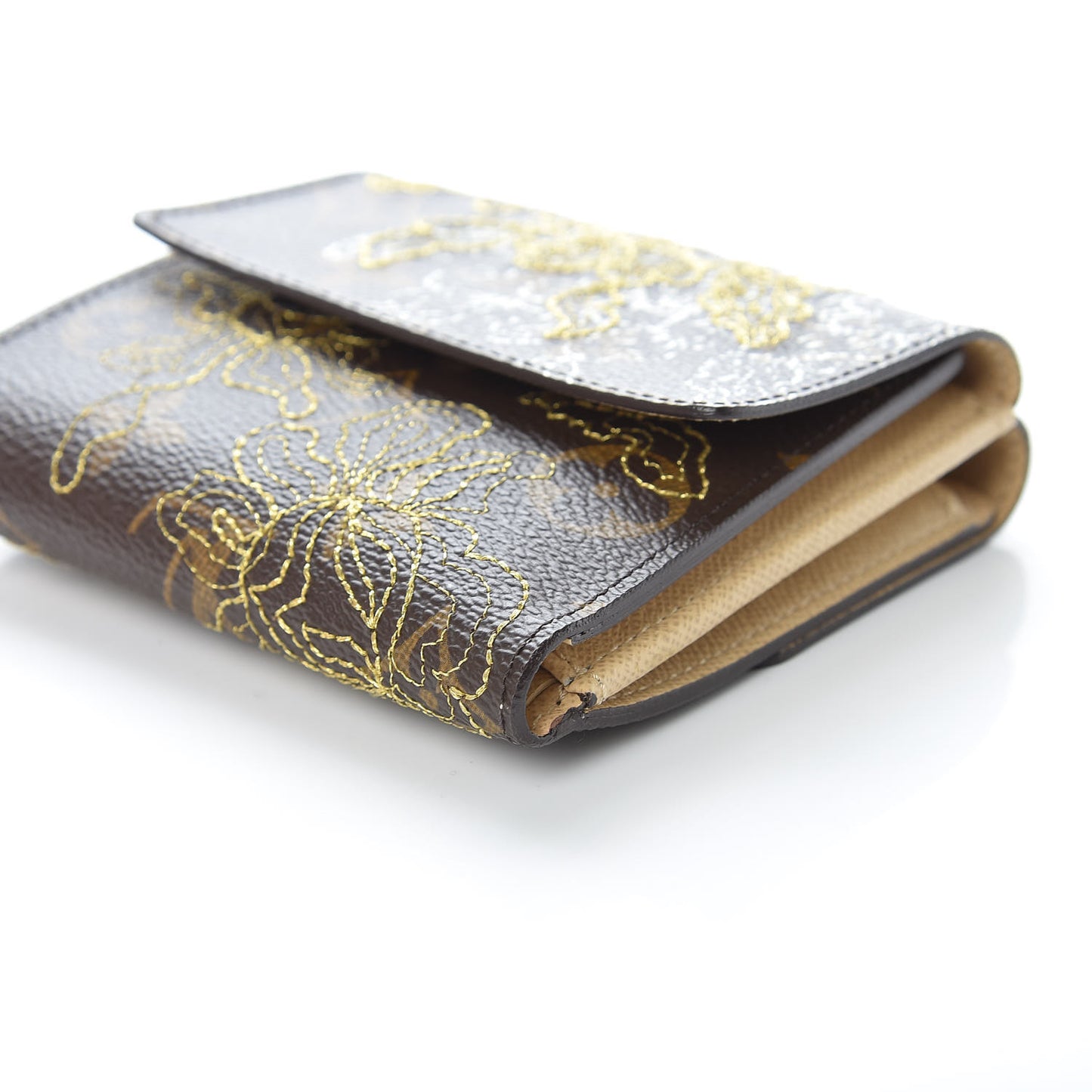 Monogram Dentelle Elise Wallet Gold