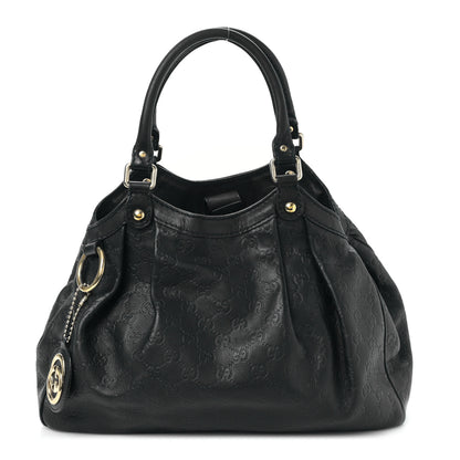 Gucci Guccissima Medium Sukey Tote Black 1 of 9