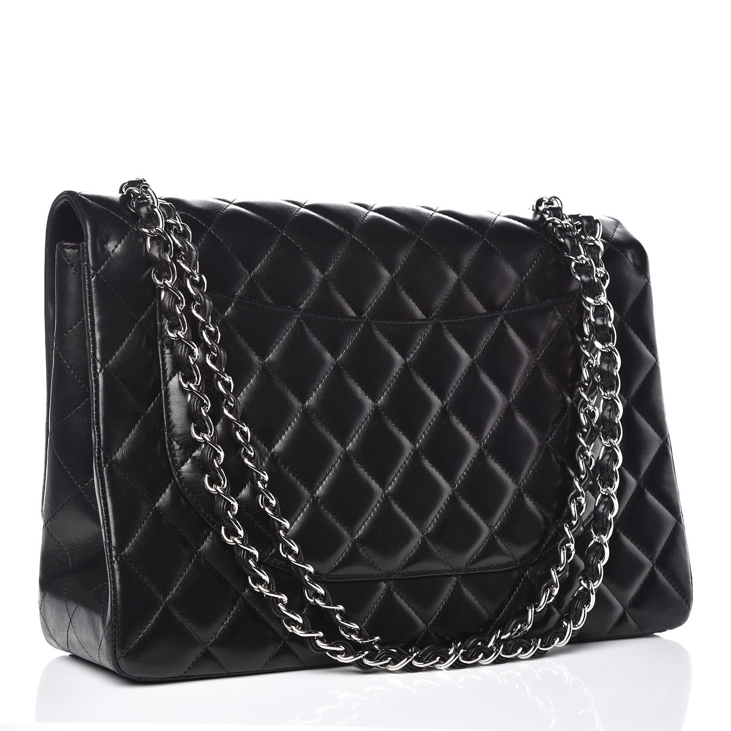 Chanel Lambskin Quilted Maxi Single Flap Black 3 of 15