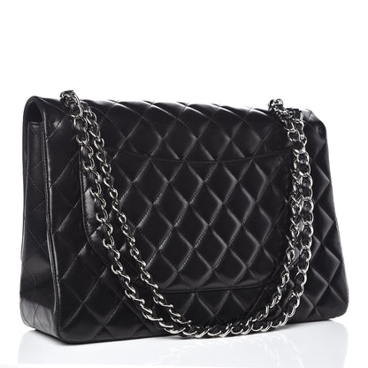 Chanel Lambskin Quilted Maxi Single Flap Black 3 of 15