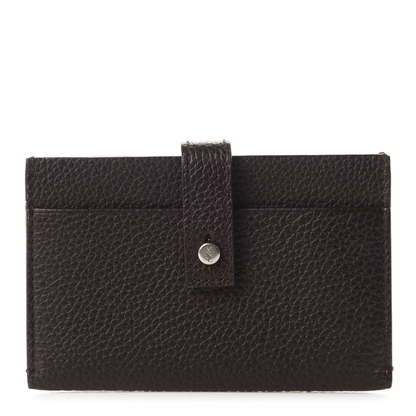 Grained Calfskin Sac De Jour Card Case Black Tulipe