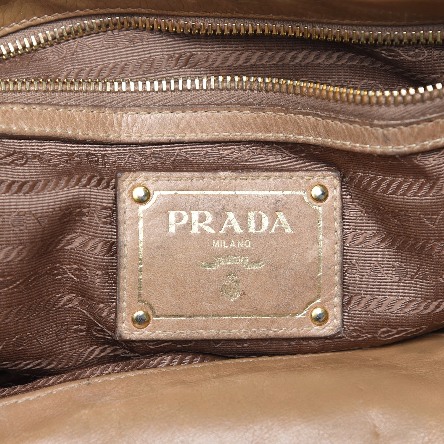Prada Vitello Shine Shopping Satchel Giunco 7 of 13