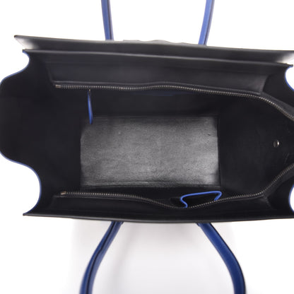 Celine Canvas Smooth Calfskin Mini Tri-Color Luggage Indigo 5 of 8