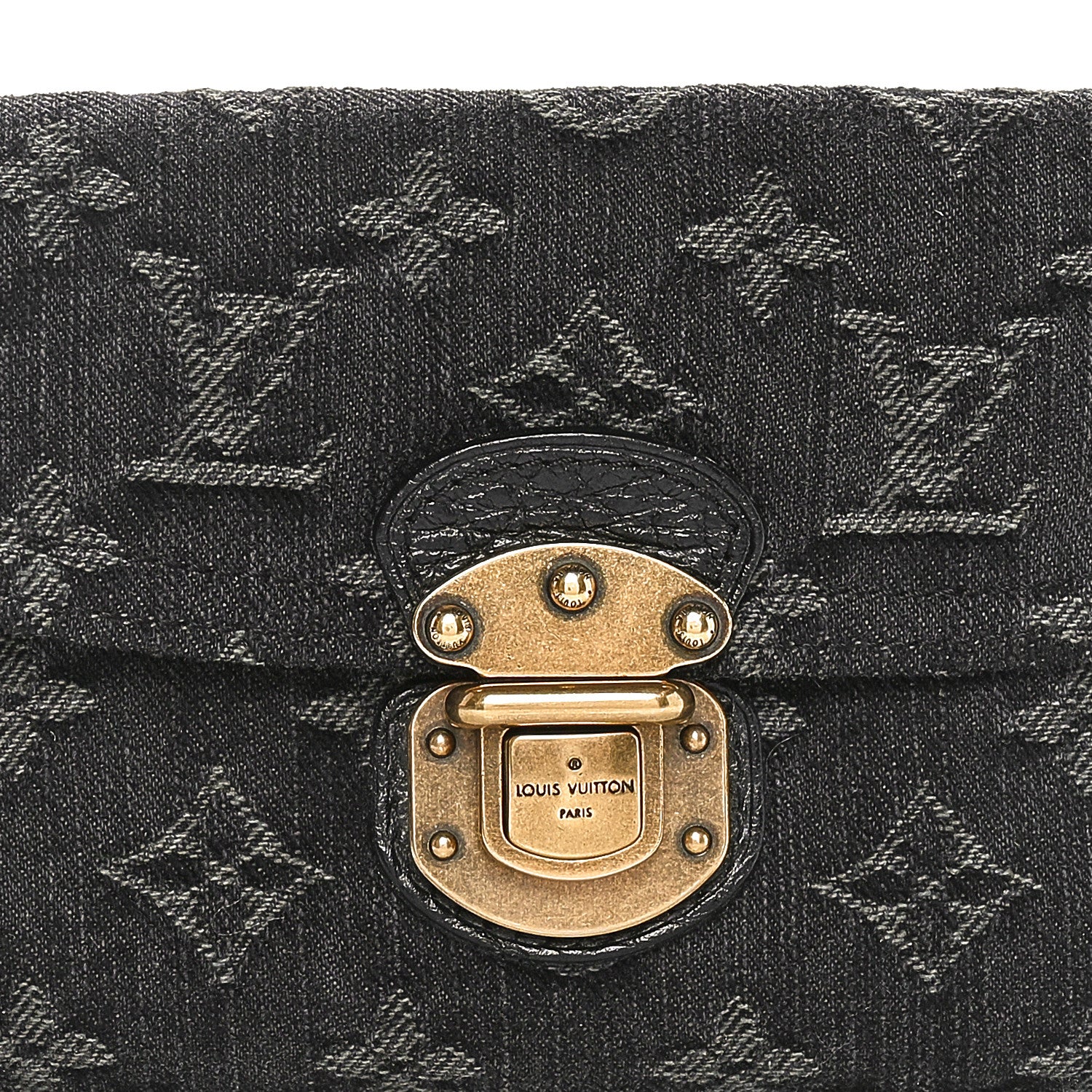 Louis Vuitton Denim Amelia Wallet Black 8 of 10
