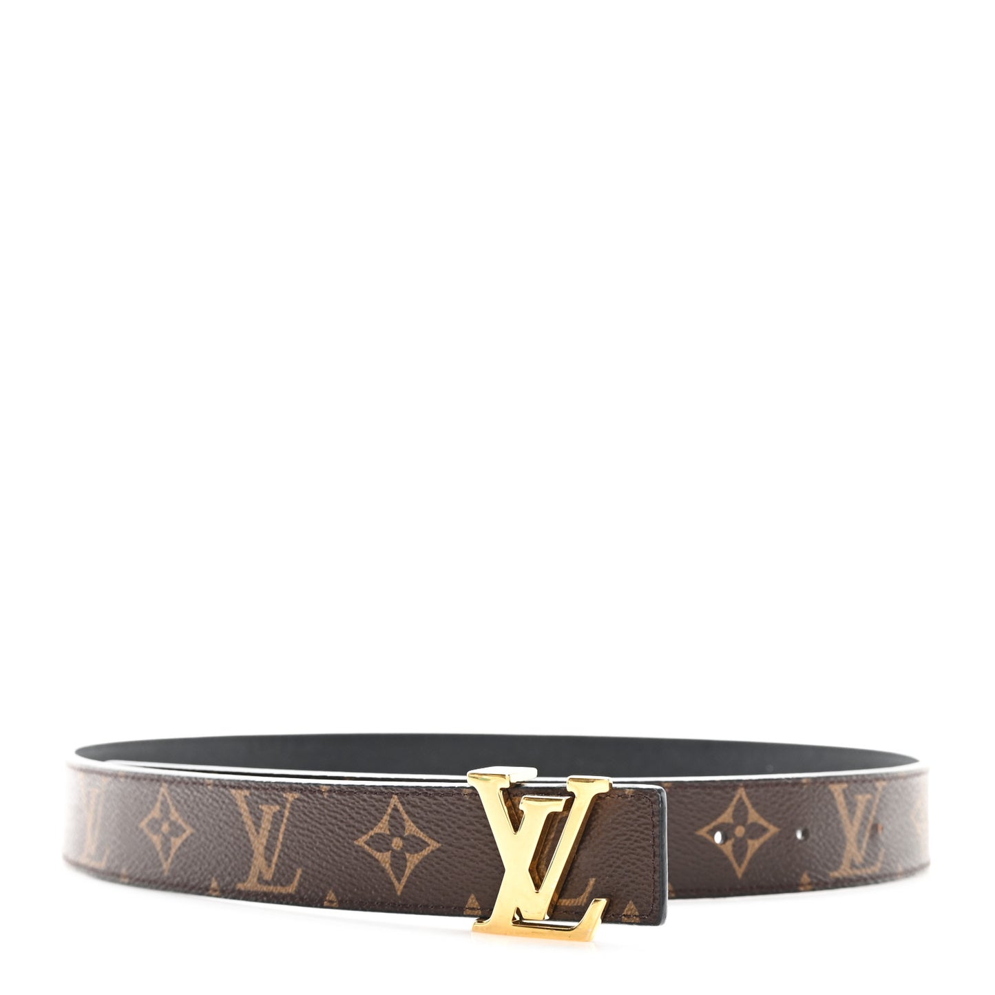 Calfskin Monogram 30mm LV Initiales Reversible Belt 80 32 Black