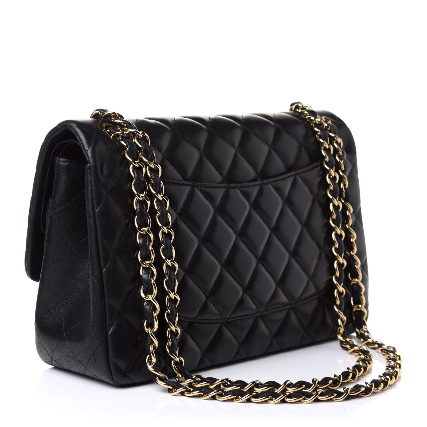 Chanel Lambskin Quilted Jumbo Double Flap Black 3 of 12