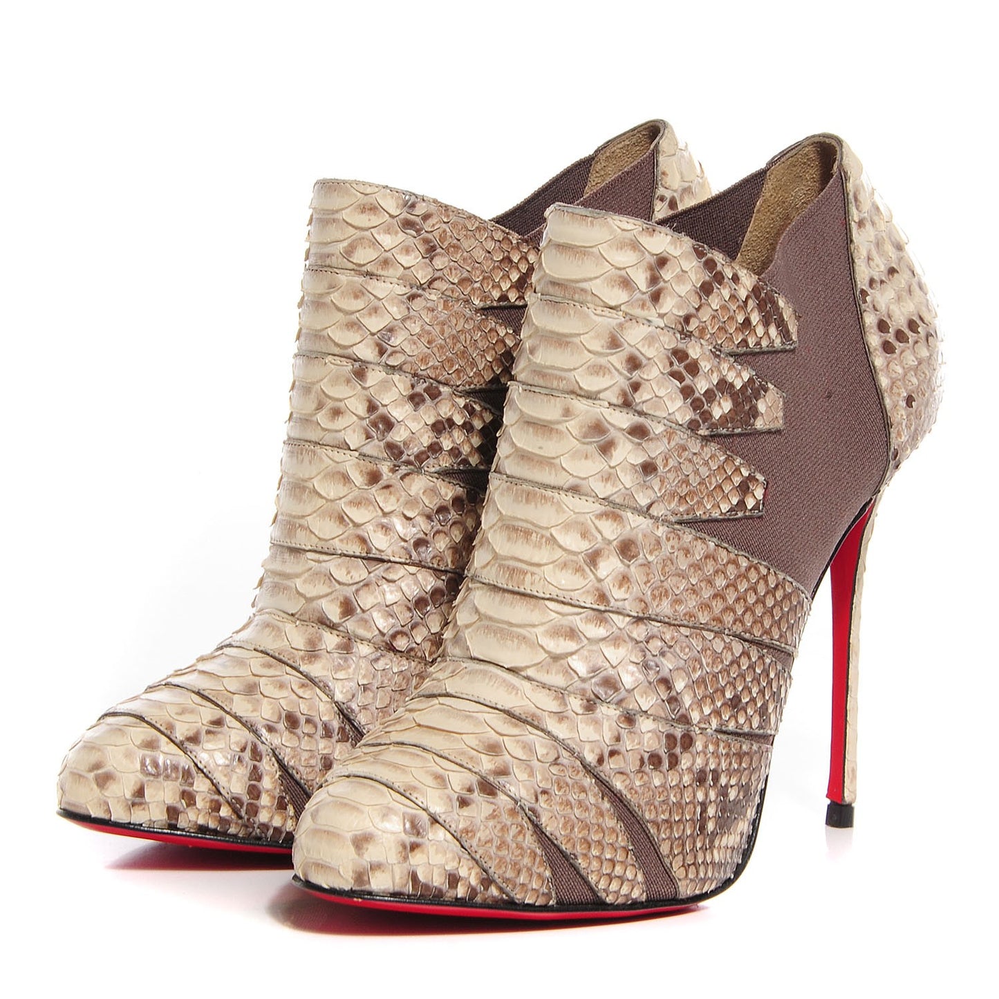 Matte Python Lina 100 Ankle Boots Roccia 39.5