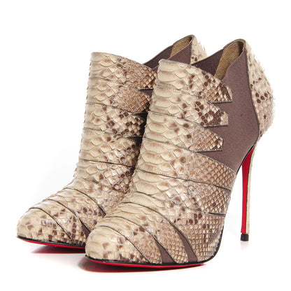 Christian Louboutin Matte Python Lina 100 Ankle Boots Roccia 39.5 3 of 6