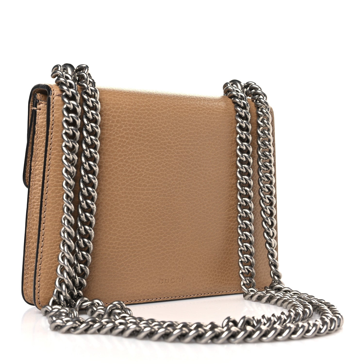 Gucci Dollar Calfskin Crystal Mini Dionysus Shoulder Bag Natural Tan Black Diamond 3 of 9