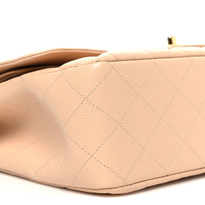 Chanel Caviar Quilted Jumbo Double Flap Beige 16 of 21