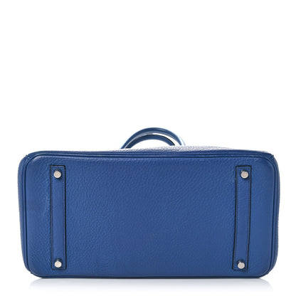 Hermes Taurillon Clemence Birkin 35 Bleu Brighton 5 of 43