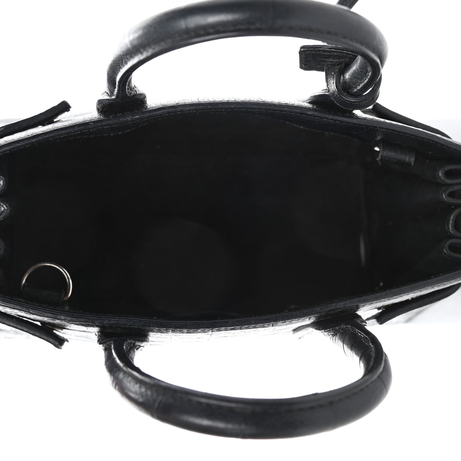 Saint Laurent Calfskin Crocodile Embossed Nano Sac De Jour Black 4 of 5