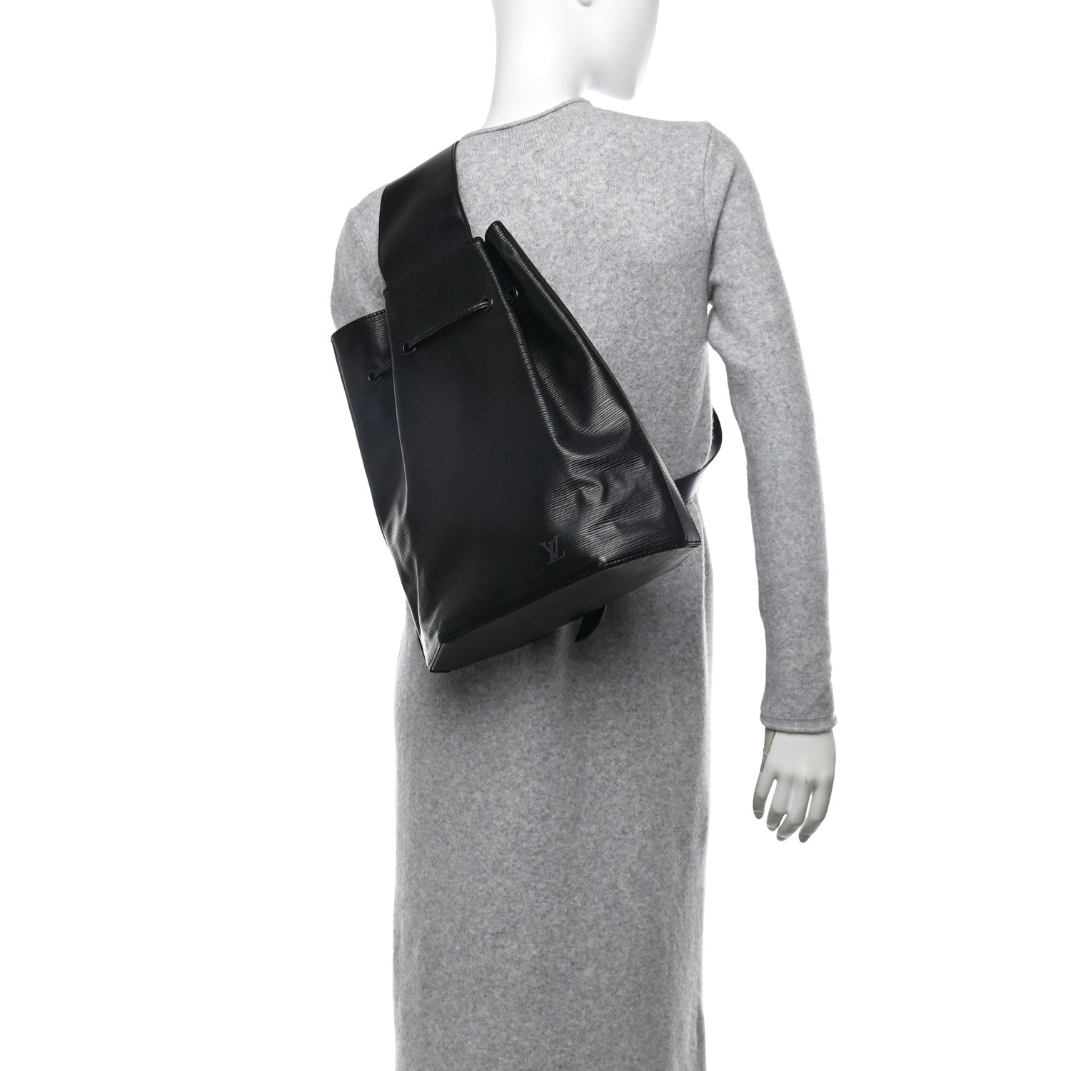 Louis Vuitton Epi Sac a Dos Drawstring Bag Black 2 of 10