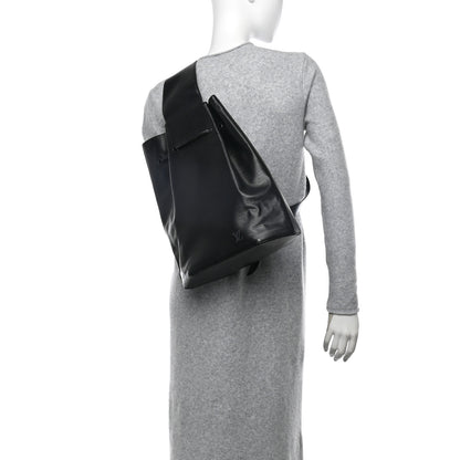 Louis Vuitton Epi Sac a Dos Drawstring Bag Black 2 of 10