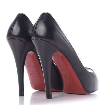 Christian Louboutin Kid Very Prive 120 Pumps 35 Black Red 4 of 11