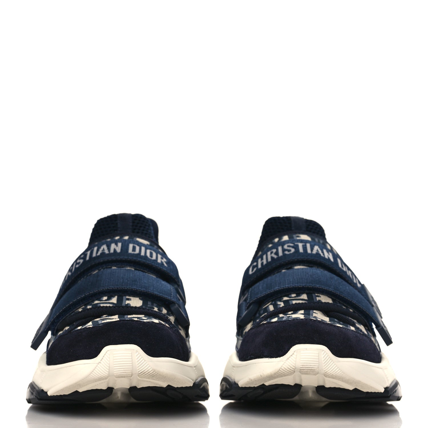 Christian Dior Technical Fabric Oblique Womens D-Wander Sneakers 36.5 Deep Blue 3 of 8