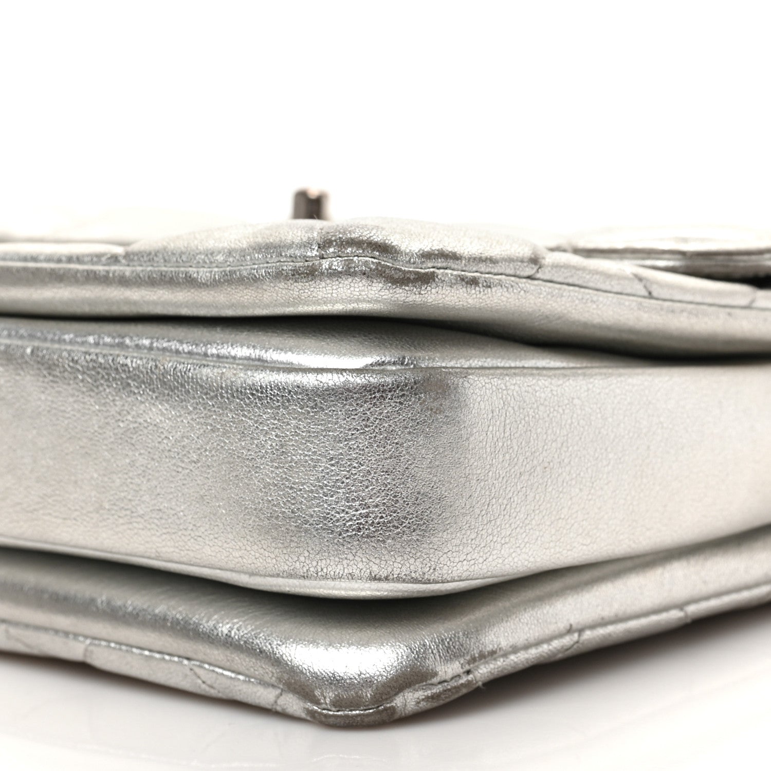 Chanel Metallic Lambskin Quilted Small Trendy CC Flap Dual Handle Bag Silver 9 of 9