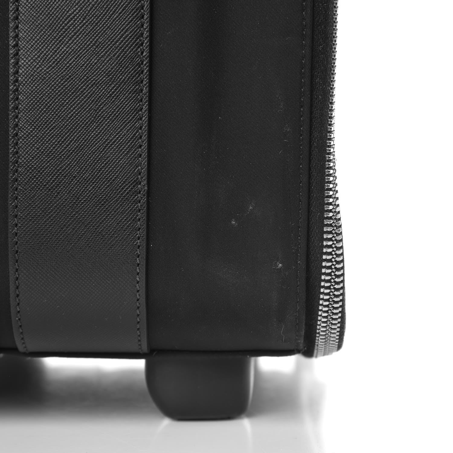 Prada Tessuto Nylon Saffiano Trolley Luggage Black 16 of 21