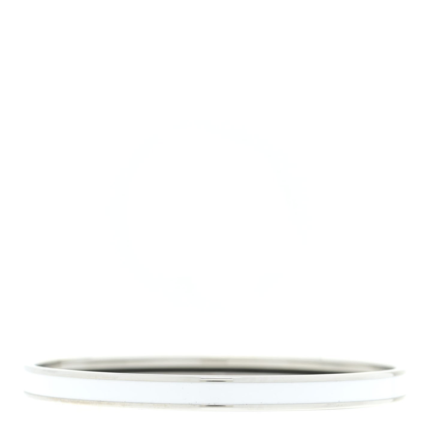 Enamel Printed Extra Narrow Bracelet 62 White