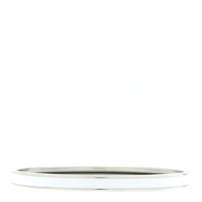 Hermes Enamel Printed Extra Narrow Bracelet 62 White 3 of 5