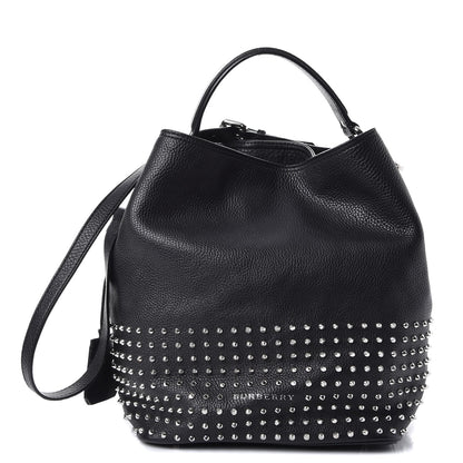 Burberry Calfskin Studded Medium Susanna Hobo Black 1 of 9