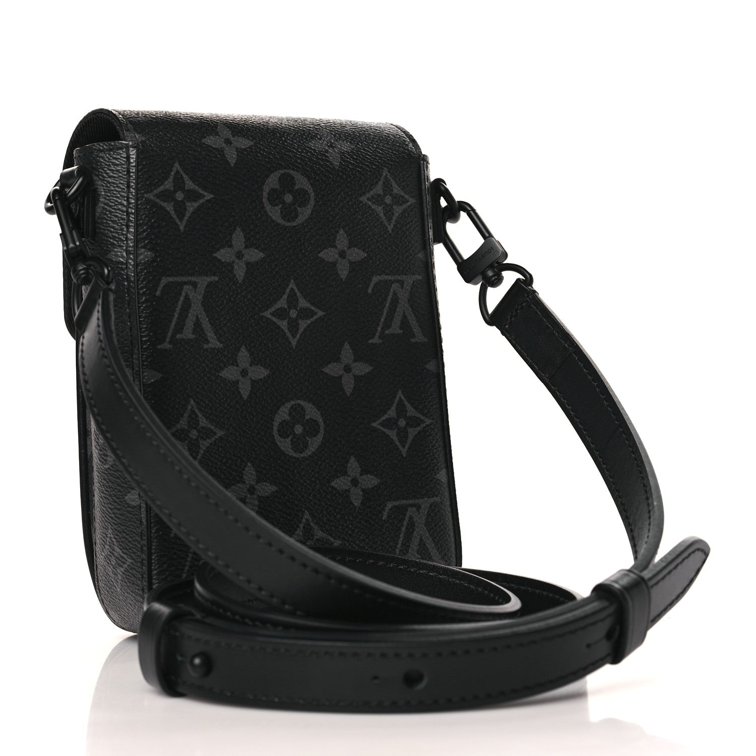 Louis Vuitton Monogram Eclipse S Lock Wearable Wallet Black 3 of 9