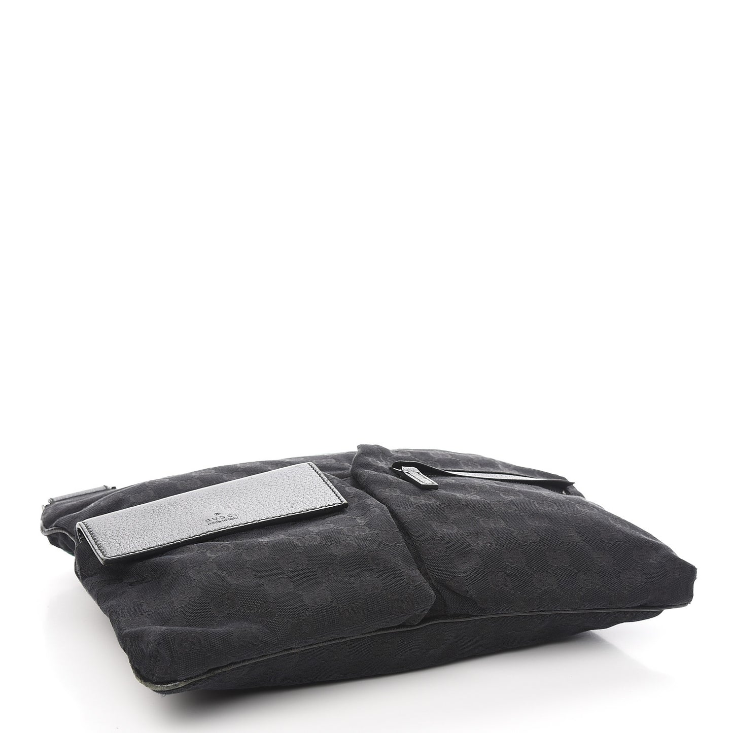 Monogram Web Medium Double Pocket Messenger Bag Black