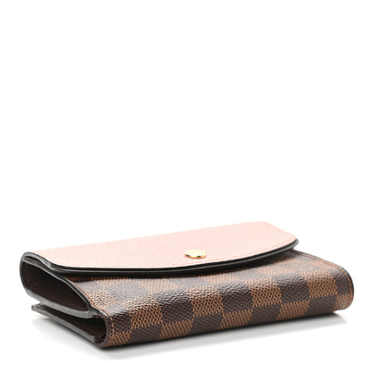 Louis Vuitton Damier Ebene Normandy Compact Wallet Rose Ballerine 4 of 11
