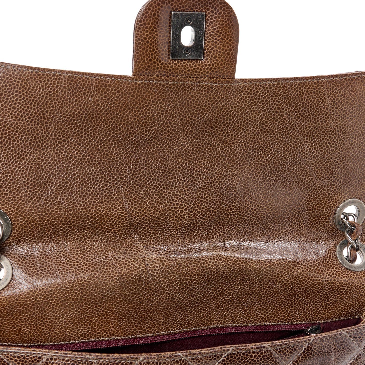 Chanel Crumpled Grained Calfskin Medium CC Crave Flap Brown 13 of 14