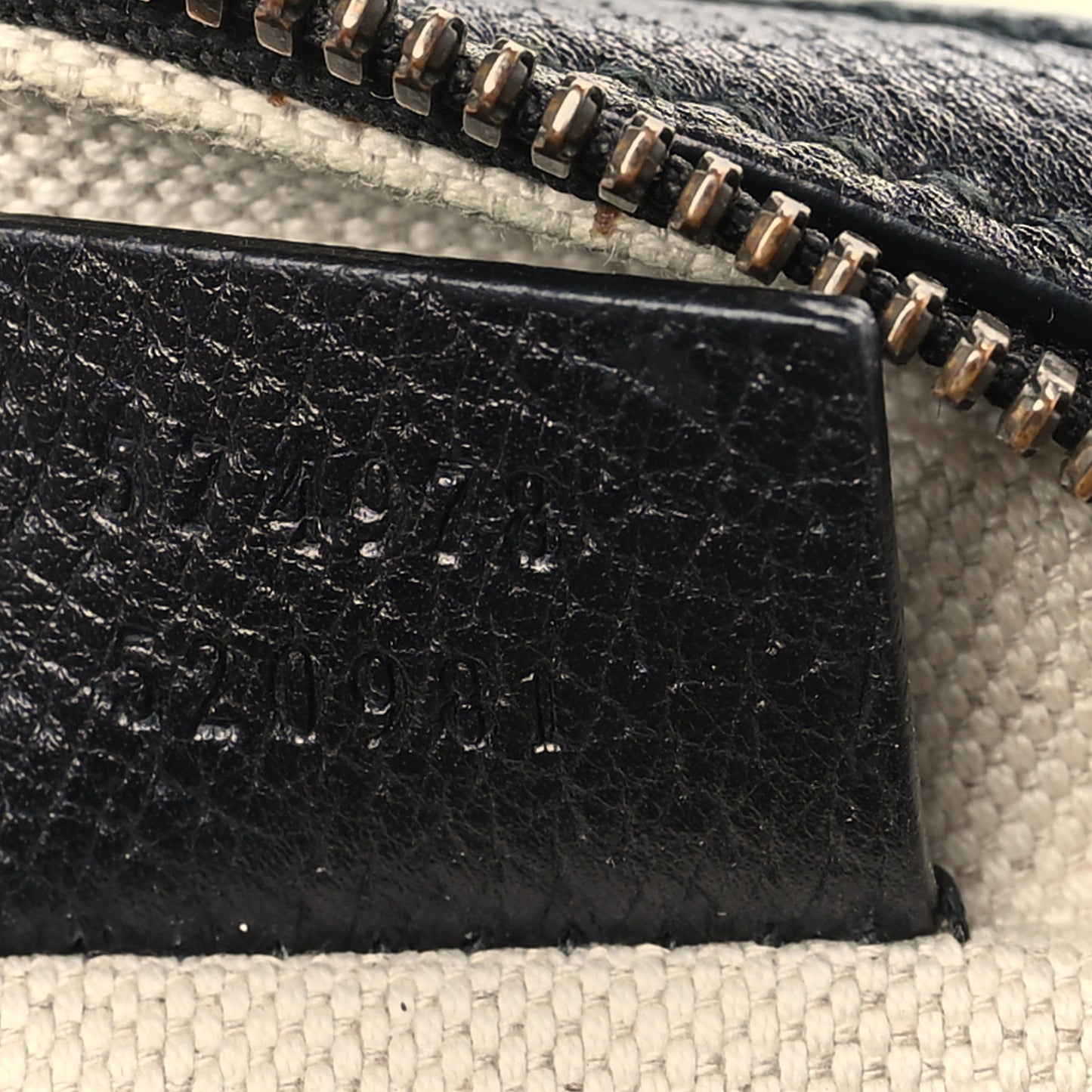 Velvet Calfskin GG Monogram Round Shoulder Bag Blue Beige