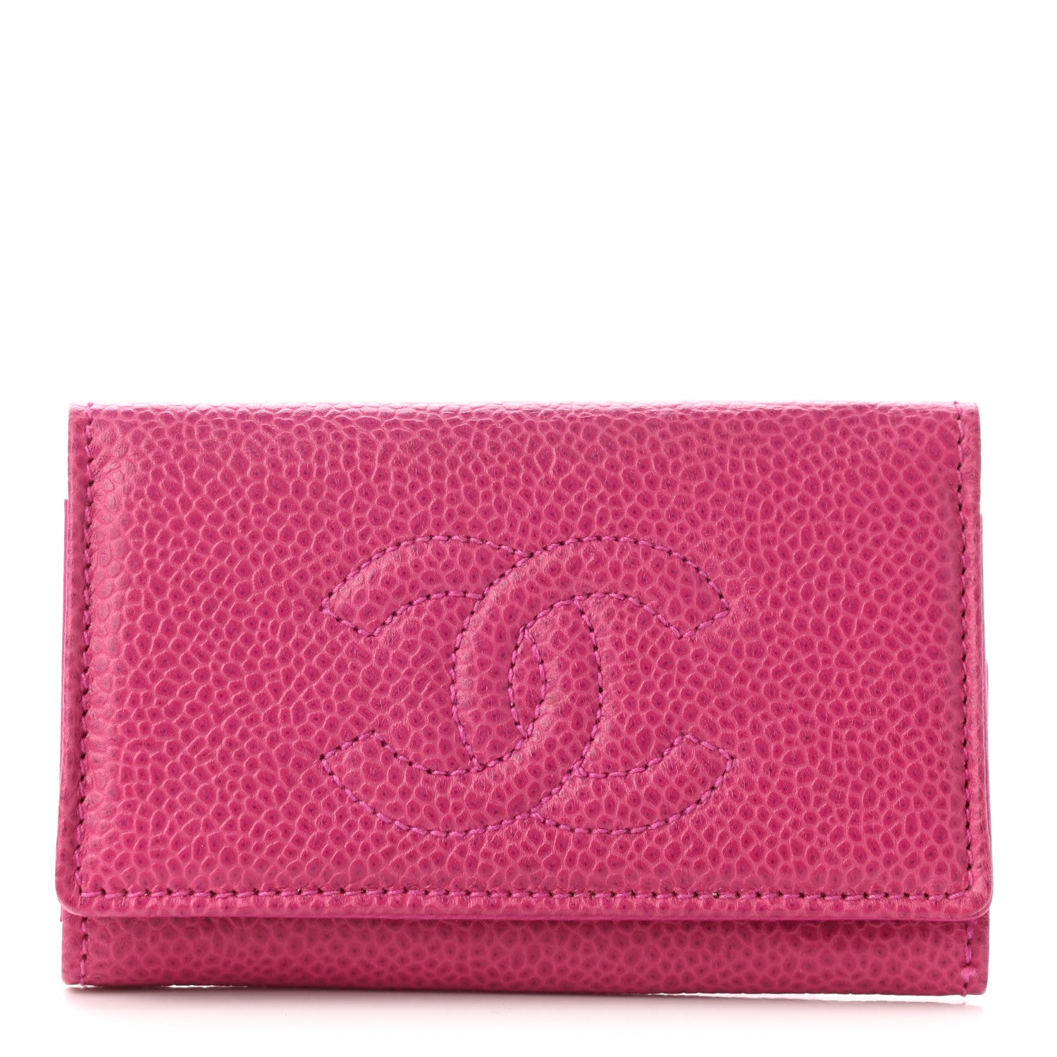 Chanel Caviar Timeless CC 6 Key Holder Case Dark Pink 1 of 8