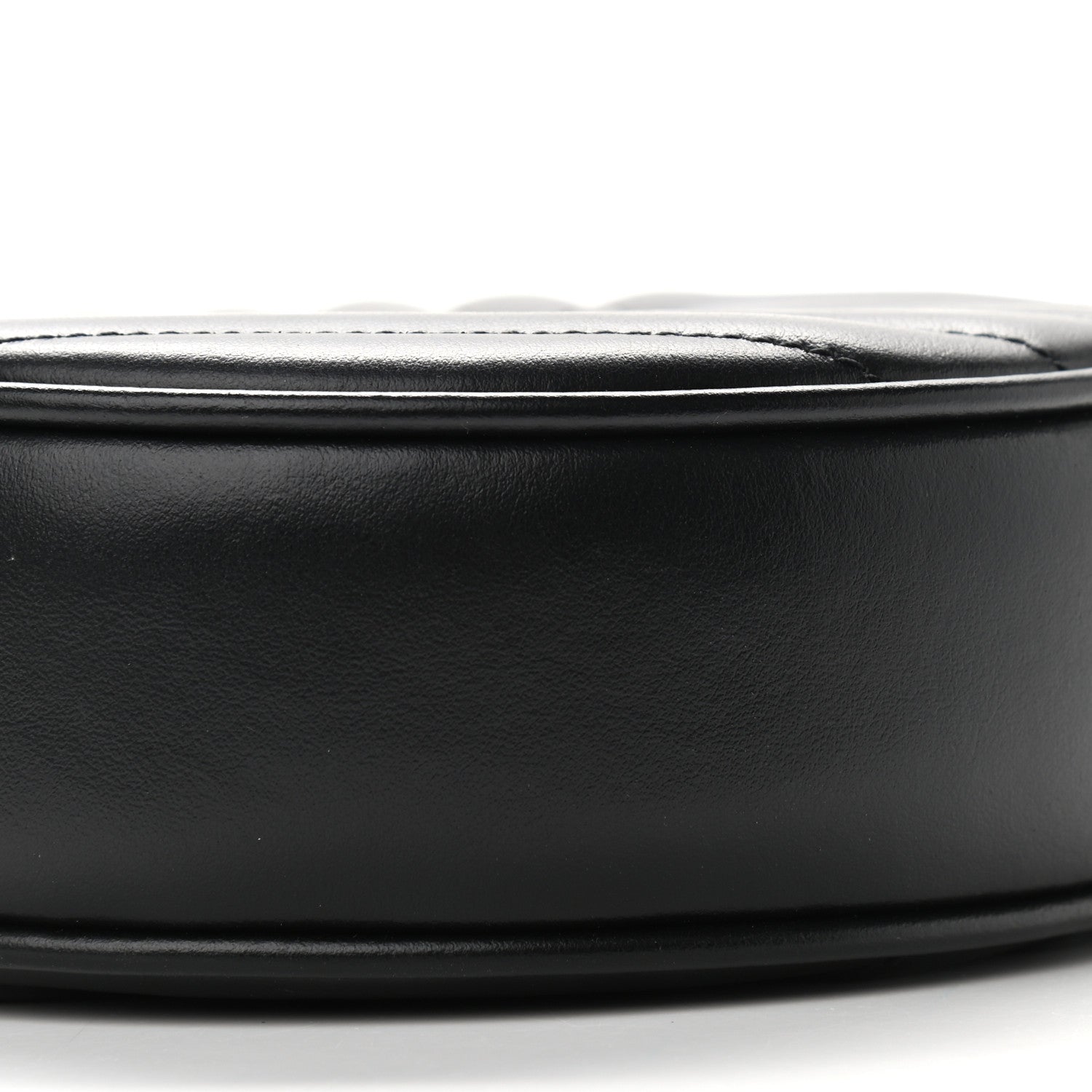 Saint Laurent Calfskin Matelasse Chevron Round Vinyle Camera Bag Black 9 of 9
