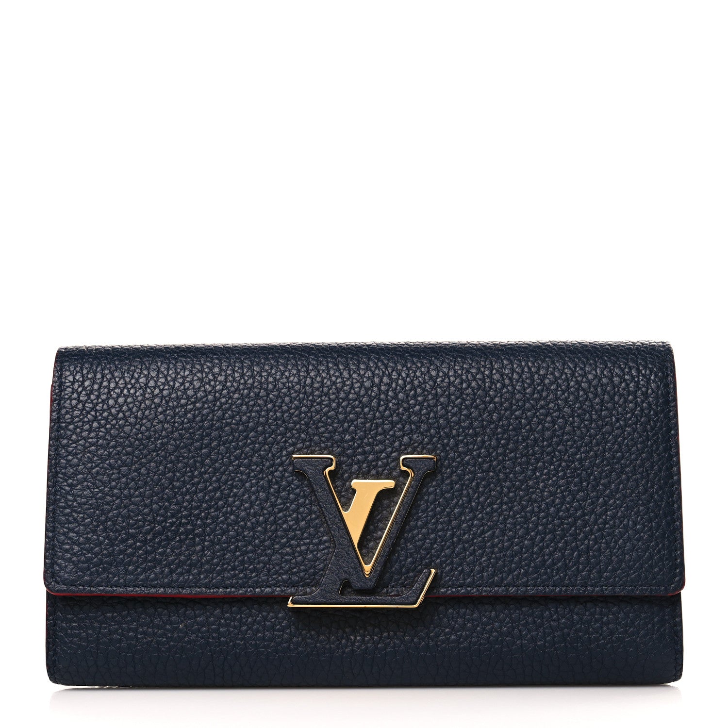 Louis Vuitton Taurillon Capucines Wallet Marine Rouge 1 of 7
