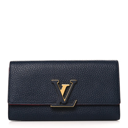 Louis Vuitton Taurillon Capucines Wallet Marine Rouge 1 of 7